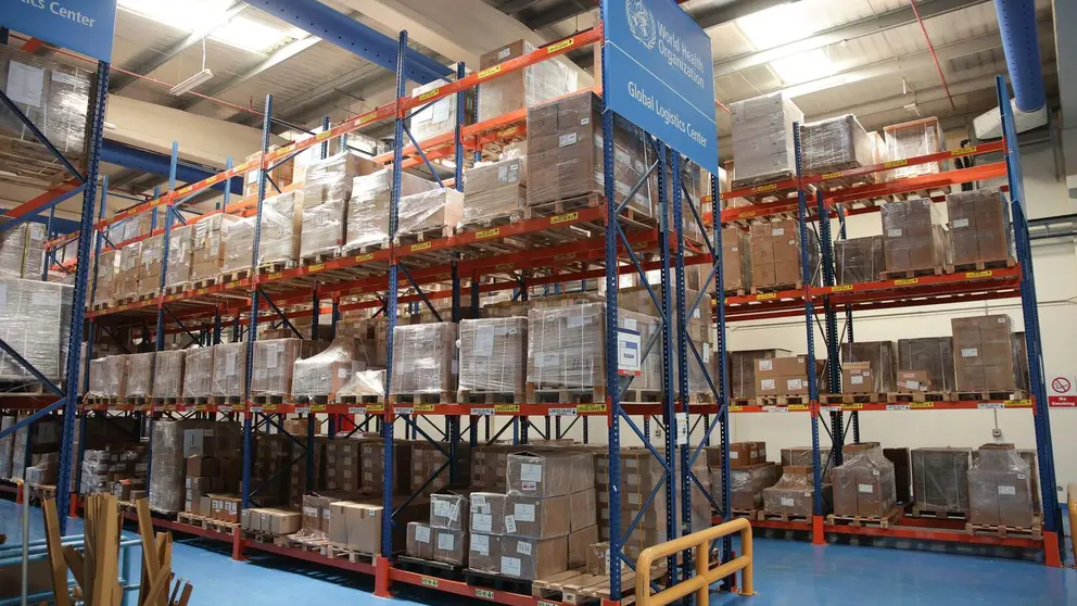 Almacenes en  Dubai Humanitarian City. (WAM)