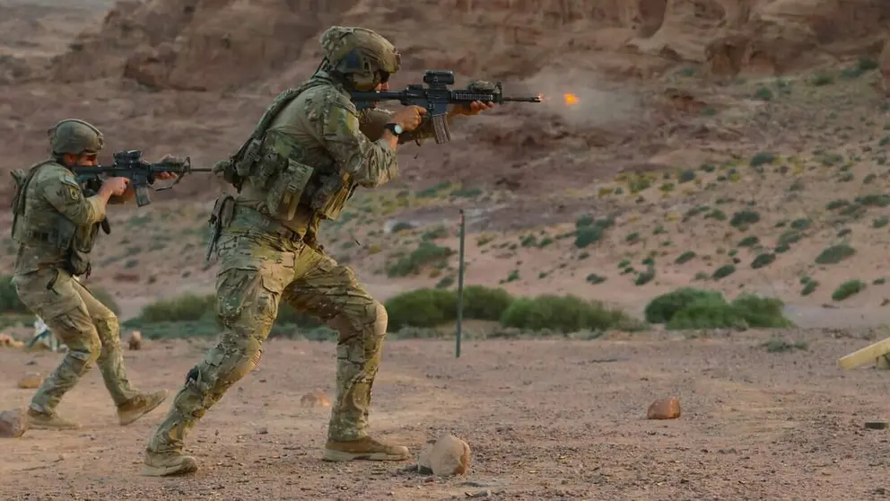 paracaidistas de EEUU durante un entrenanmiento en Oriente Medio- (Centcom)