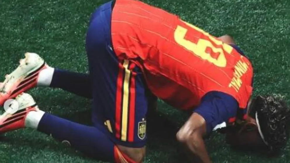 Lamine Yamal tras marcar su primer gol en un Mundial. (Instagram)