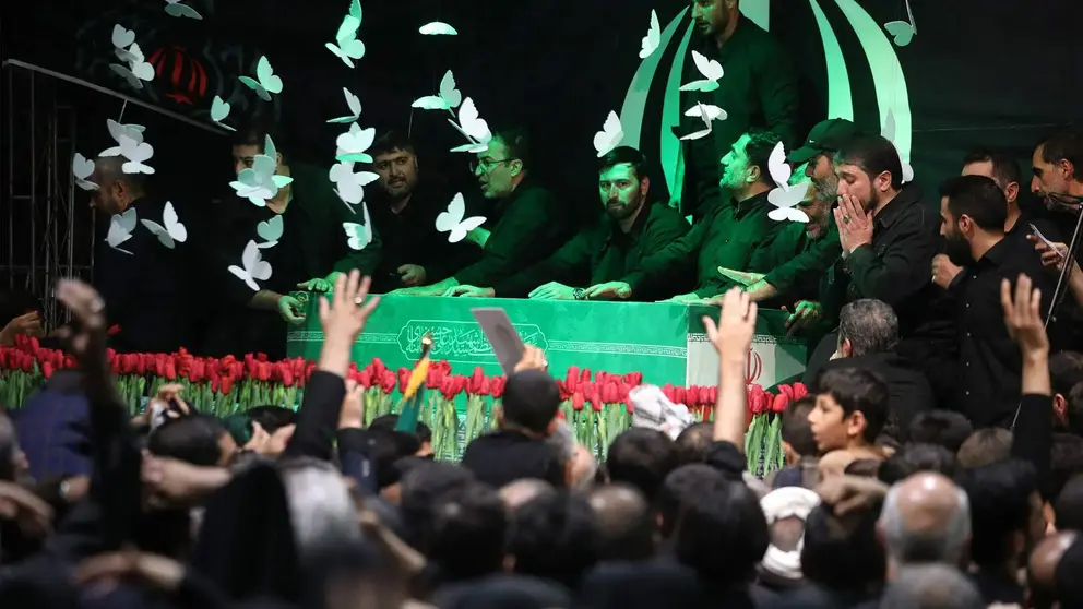 Funeral del l&iacute;der supremo de Ir&aacute;n, Ali Khamenei, asesinado en los ataques conjuntos de Estados Unidos e Israel. (X)