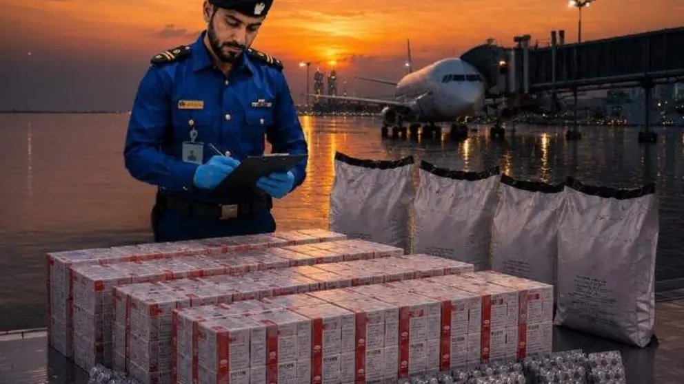 Aduana de Dub&aacute;i difundi&oacute; esta imagen de la confiscaci&oacute;n de pastillas.