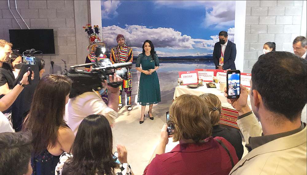 Degustación gastronómica de Bolivia en Expo 2020 Dubai durante su Día Nacional. (EL CORREO)