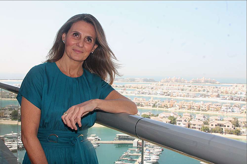 Marta Blanco, en el hotel Dukes de la Palmera en Dubai. (EL CORREO)