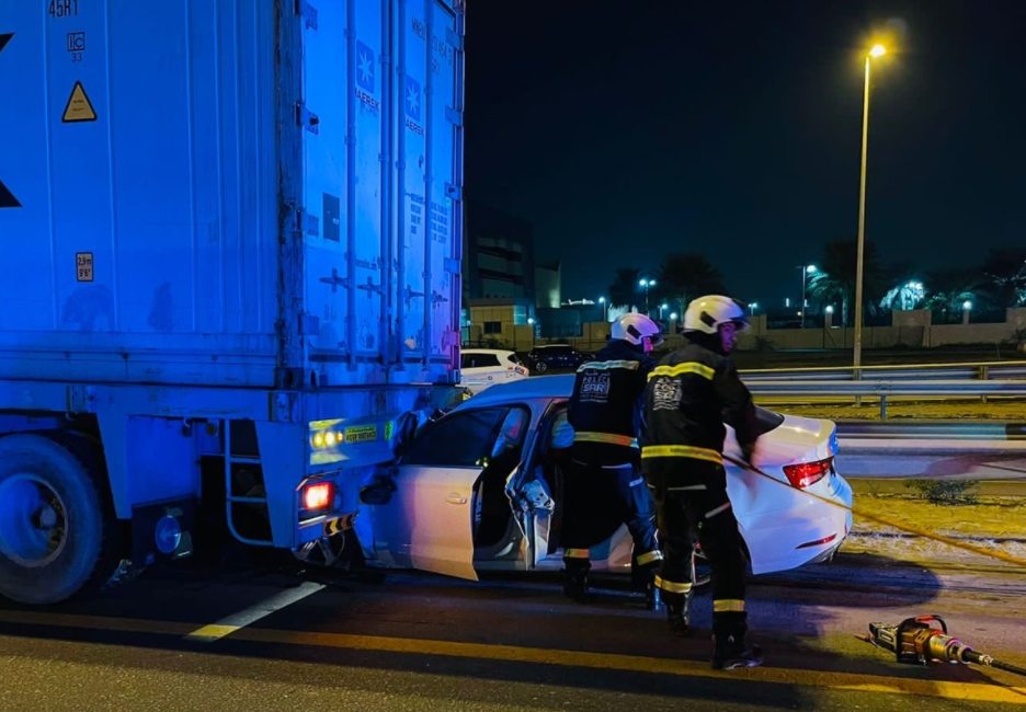 La Policía de Dubai difundió imágenes de los accidentes.