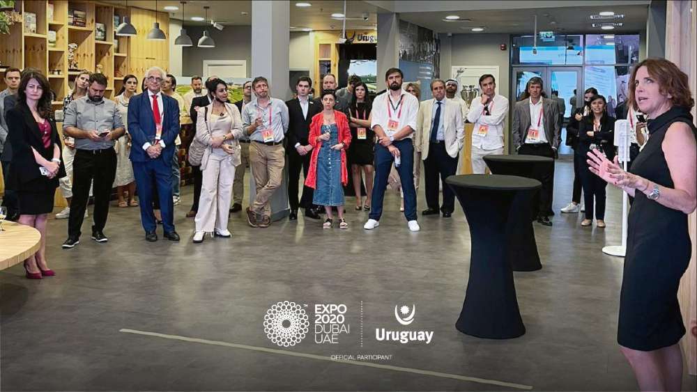 Un momento de la presentación de la Cámara Uruguaya de Tecnologías de la Información en Expo 2020 Dubai. (Cedida)