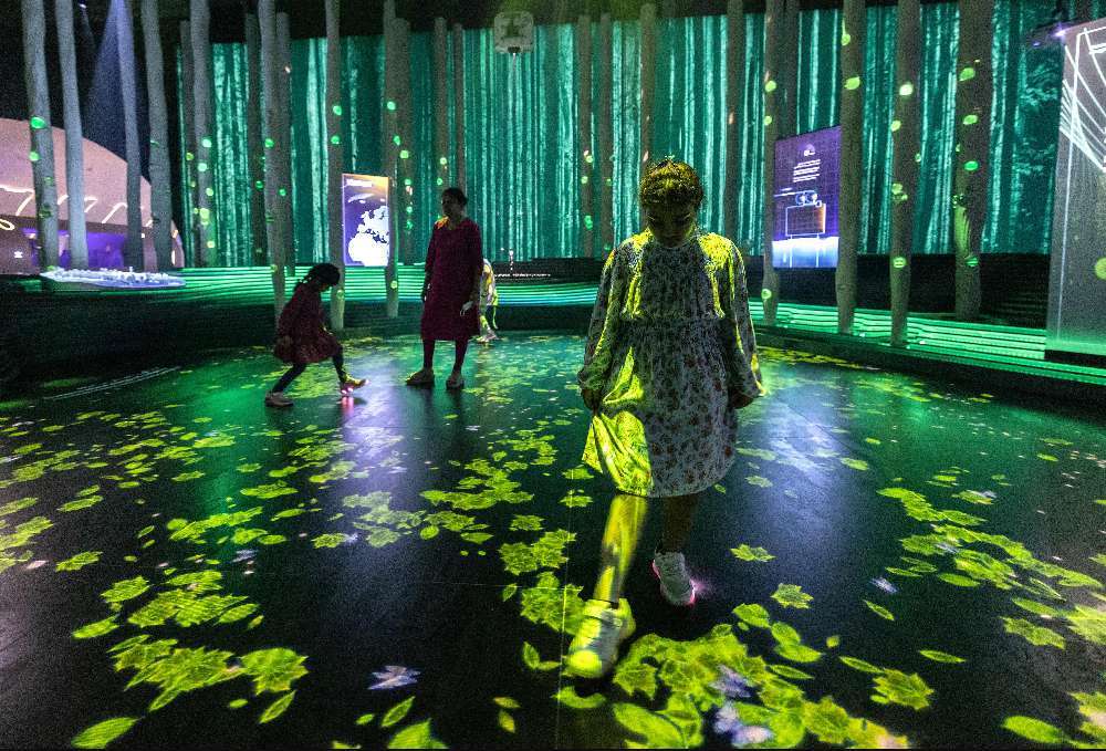 'El bosque del futuro' del Pabellón de España en Expo 2020 Dubai impacta a los visitantes. (Expo Spain 2020)