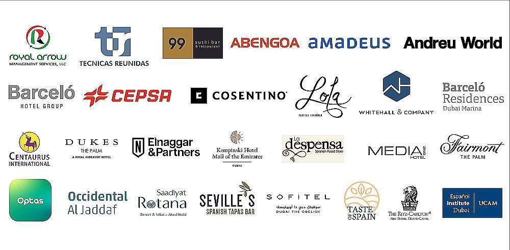 Patrocinadores de la cena de Navidad del SBC en Dubai.
