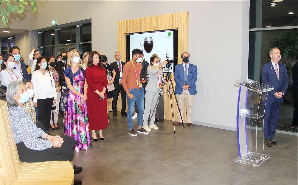 Asistentes observan un vídeo sobre 'Sembrando'. (EL CORREO)