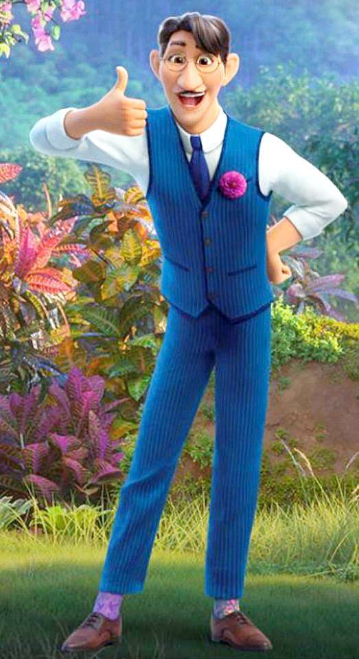 Agustín viste chaleco como los antiguos 'cachacos'.