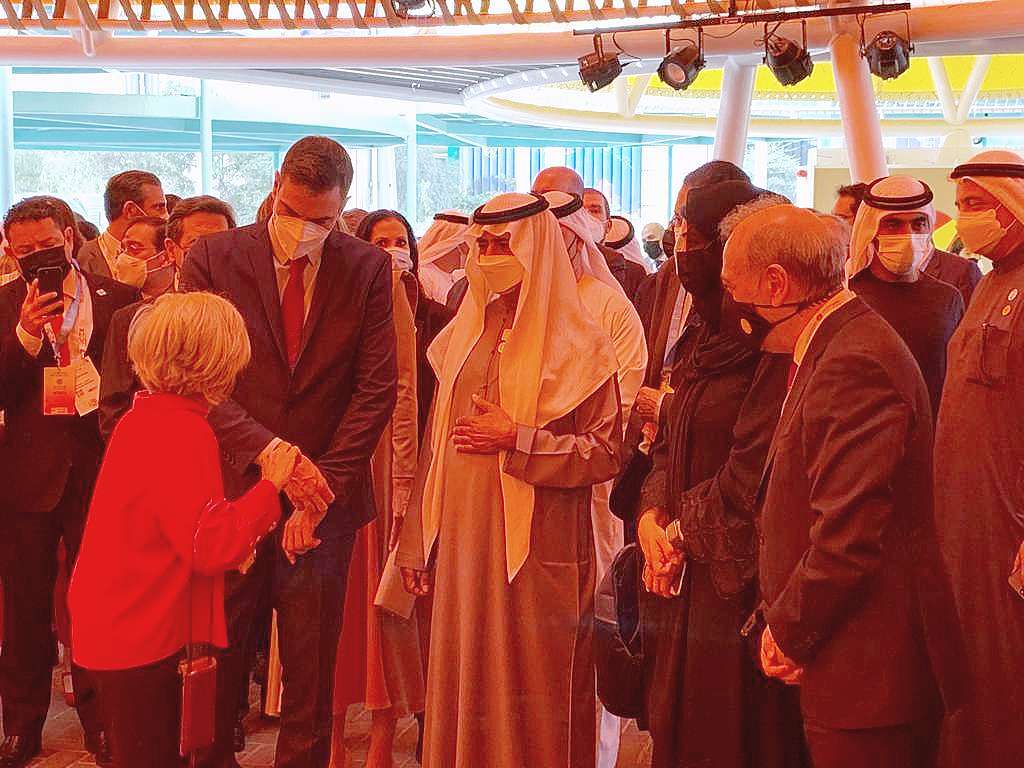 Pedro Sánchez en el Pabellón de España. (EL CORREO)