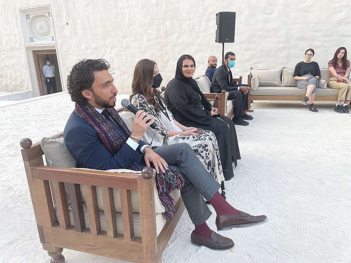 Bernardo Noval, director del Pabellón de México en Expo 2020 Dubai, durante su intervención en la inauguración de la muestra. (EL CORREO)