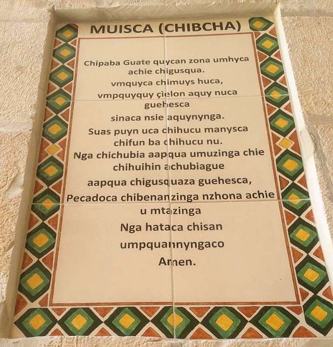 Oración en Muisca inaugurada en la Iglesia del Padre Nuestro en el Monte de los Olivos de Jerusalén. (Cedida)