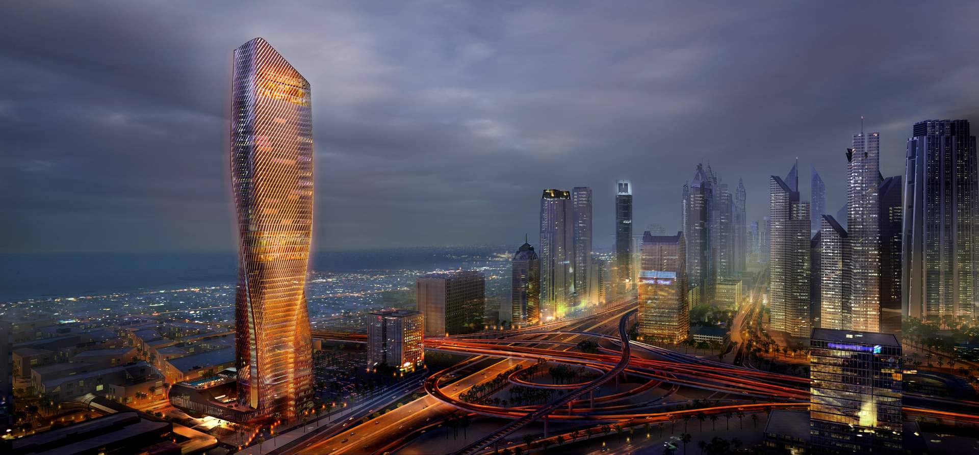 La Torre Wasl de Dubai de Mandarín Oriental. (Twitter)