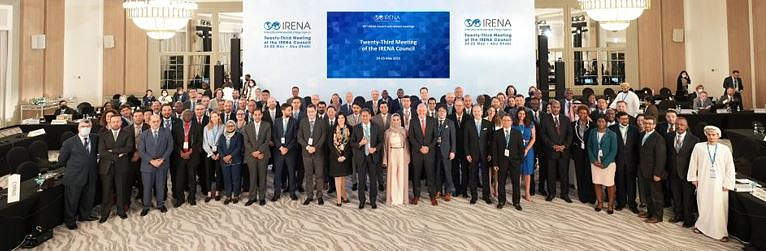 Foto de familia en el 24 Consejo de la Agencia Internacional de Energías Renovables. (EL CORREO)