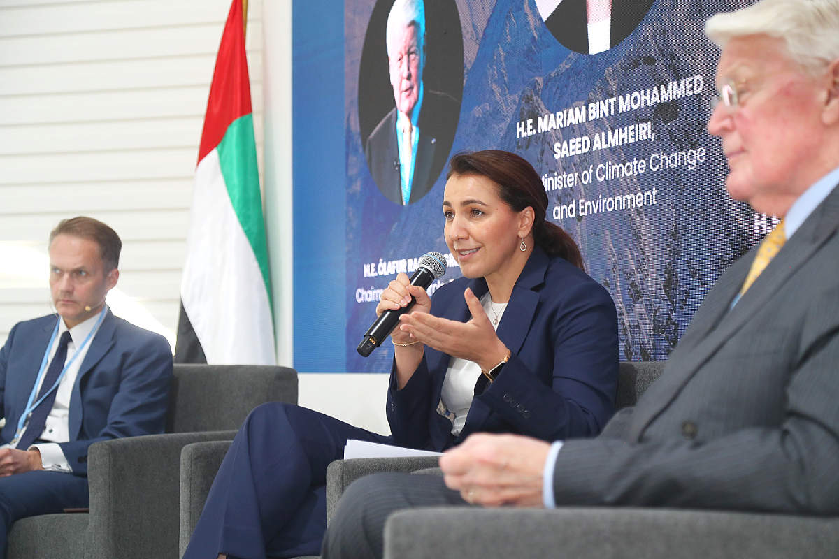 la ministra de Cambio Climático y Medio Ambiente de EAU, Mariam Almheiri