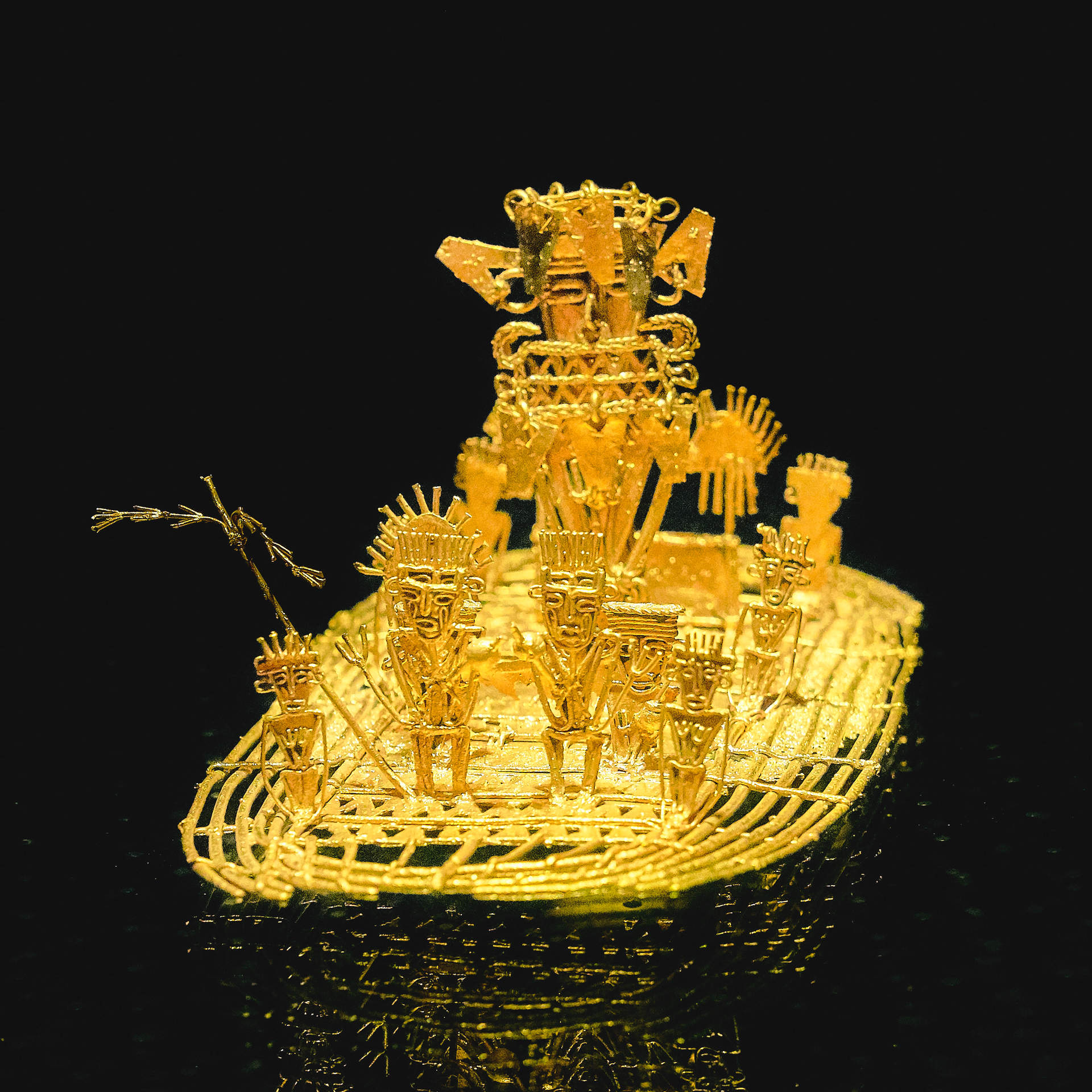 Balsa muisca expuesta en el Museo del Oro de Bogotá.