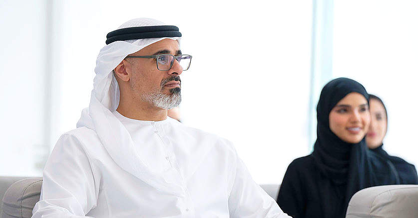El jeque Khaled bin Mohamed bin Zayed Al Nahyan , príncipe heredero de Abu Dhabi. (WAM)