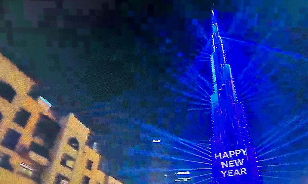 El Burj Khalifa da la bienvenida a 2024. (EL CORREO)