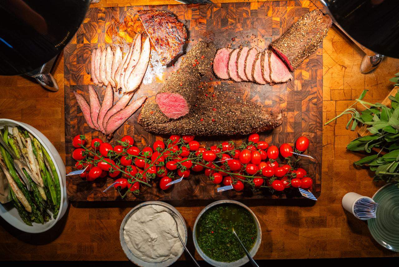 Degustación de carne de Uruguay. (Cedida)