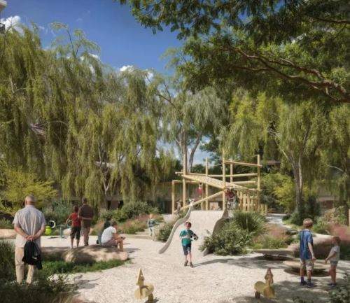 Maqueta del bosque Ghaf Woods. (X)