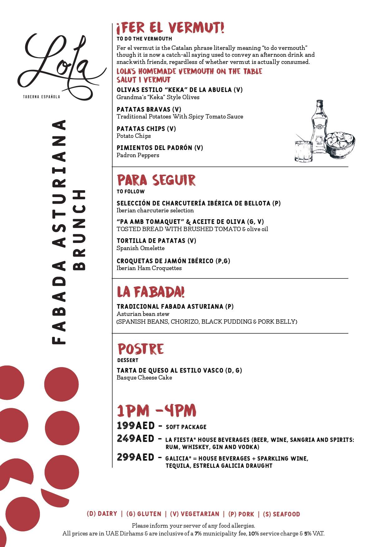 Menú y precios de la gran fiesta por la fabada asturiana. (Cedida)