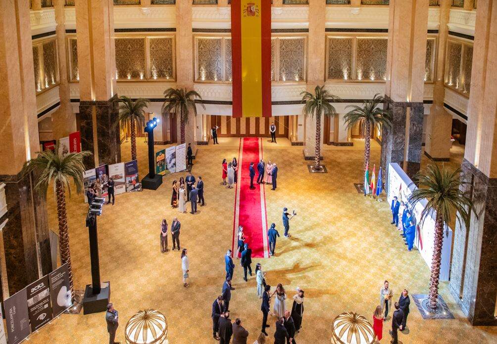 Perspectiva del Día Nacional de ·spaña 2024 celebrado en el hotel Emirates Palace de Abu Dhabi. (Cedida)