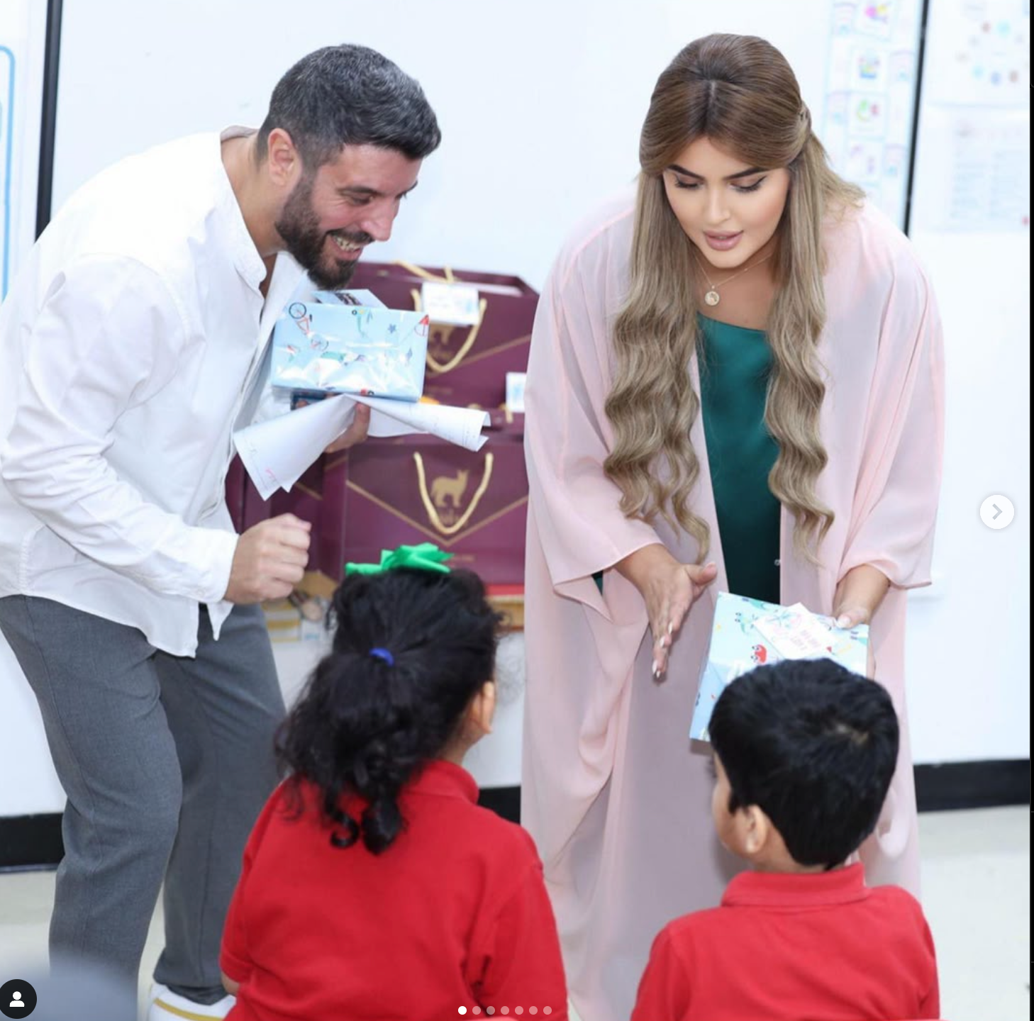 Instagram de Jequesa Mahra Mohammed Rashed Al Maktoum haciendo labores sociales