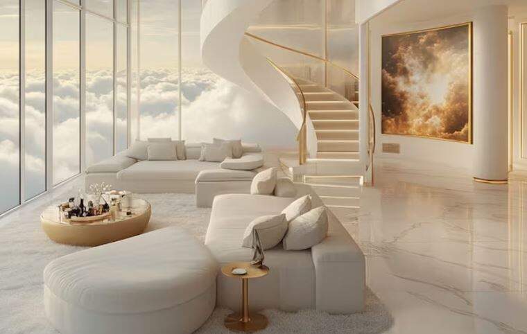 Una imagen del salón del súper apartamento. (Fuente externa)