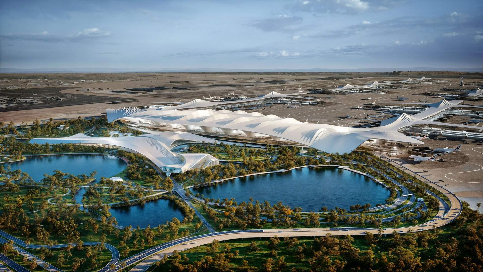 Aeropuerto Al Maktoum en el sur de Dubai. (X)