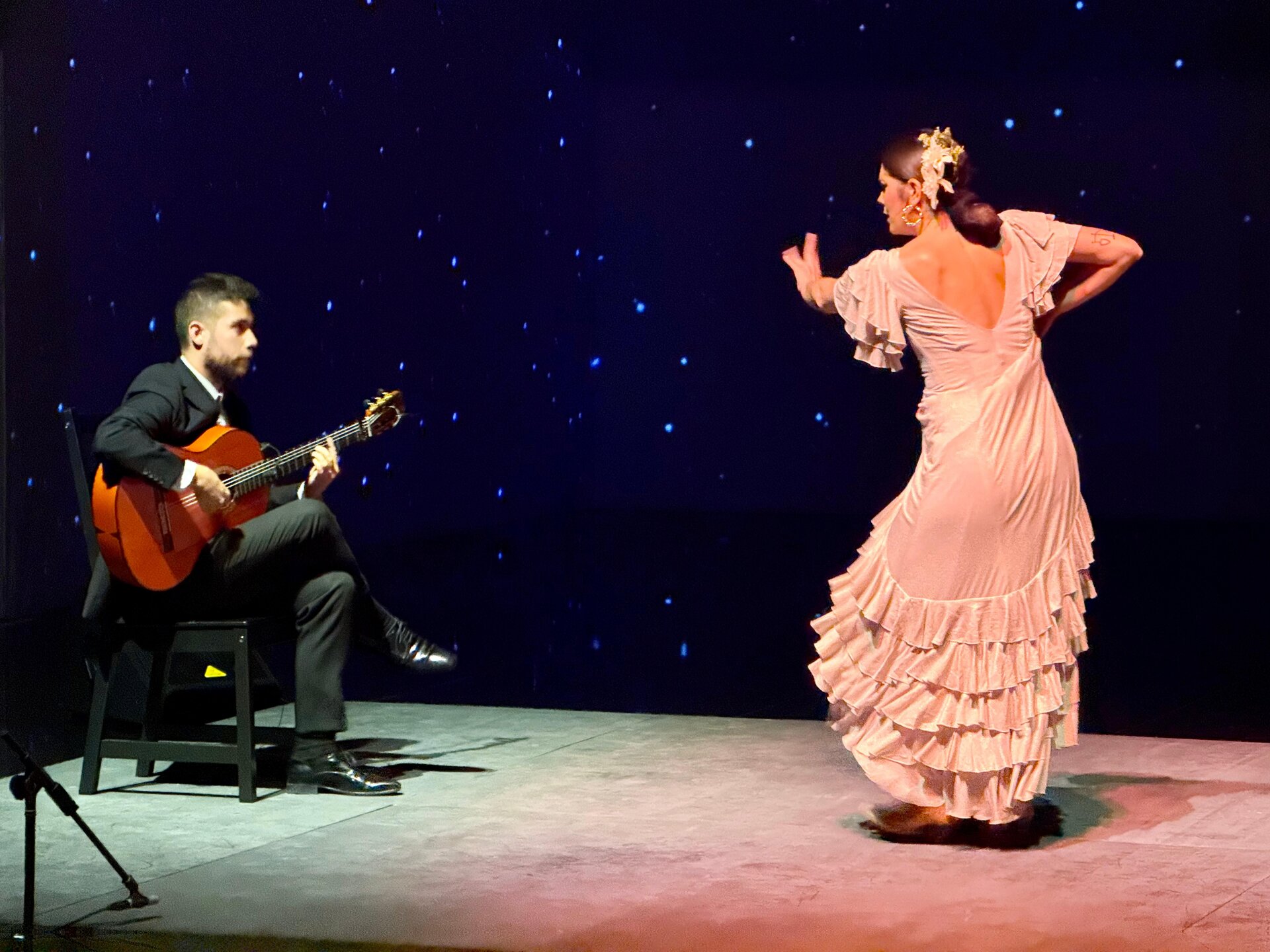 Artistas en escena en el Theatre of Digital Arts de Dubai. (El Correo)