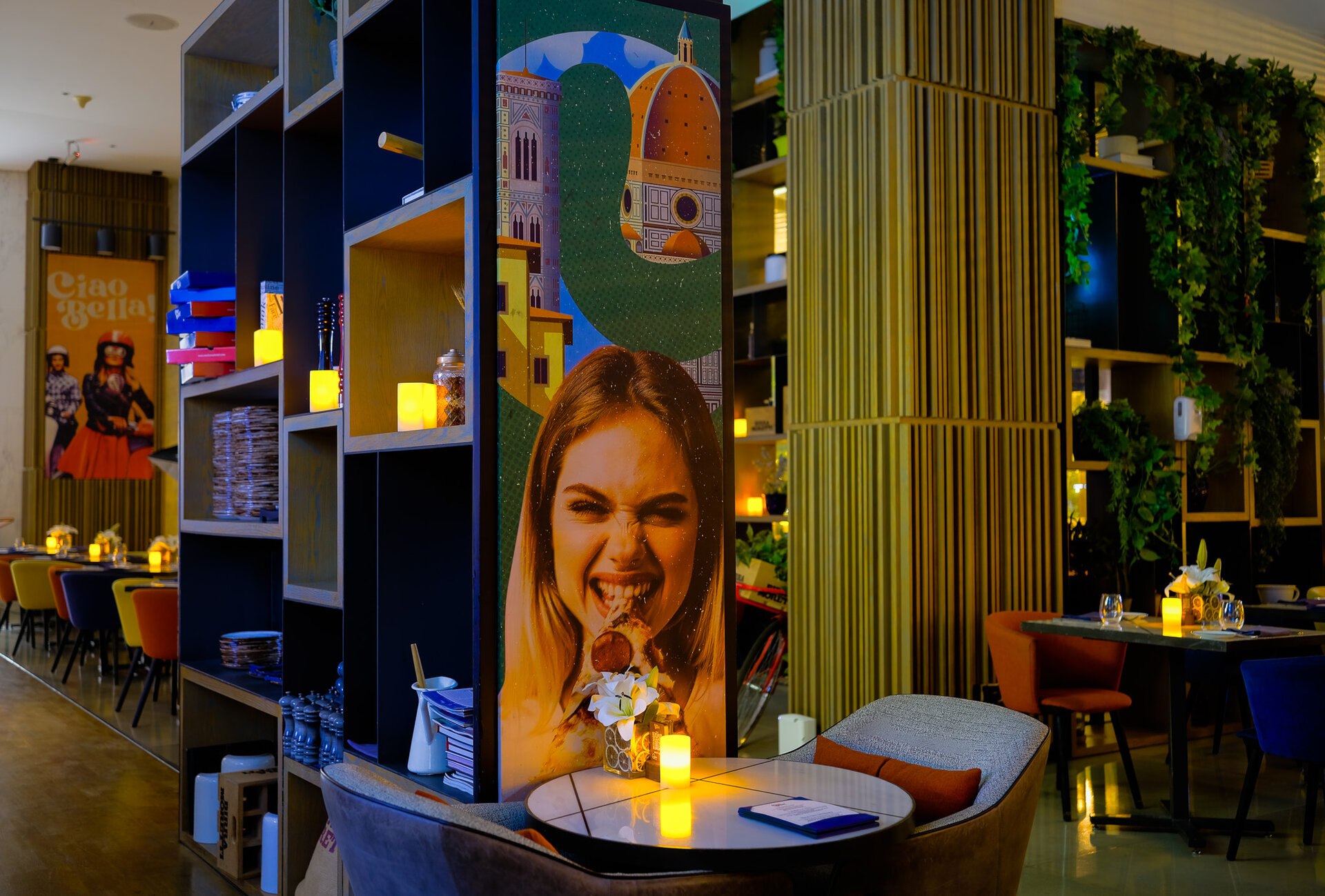 Interior del restaurante Ciao Bella. (Cedida)