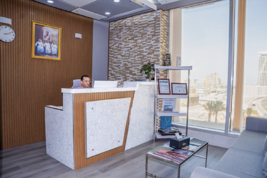 Oficinas de Gulf Estates en Al Habtoor Business Tower, Dubai Marina (Cedida).