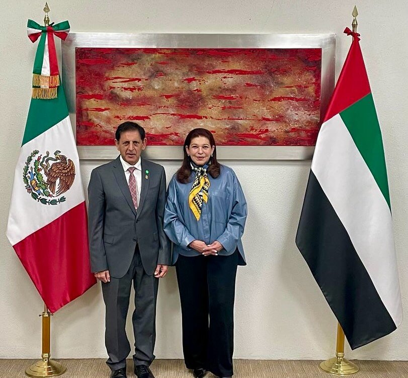 Encuentro de Salem Alowais con la embajadora María Teresa Mercado, viceministra de Relaciones Exteriores de México. (Facebook)