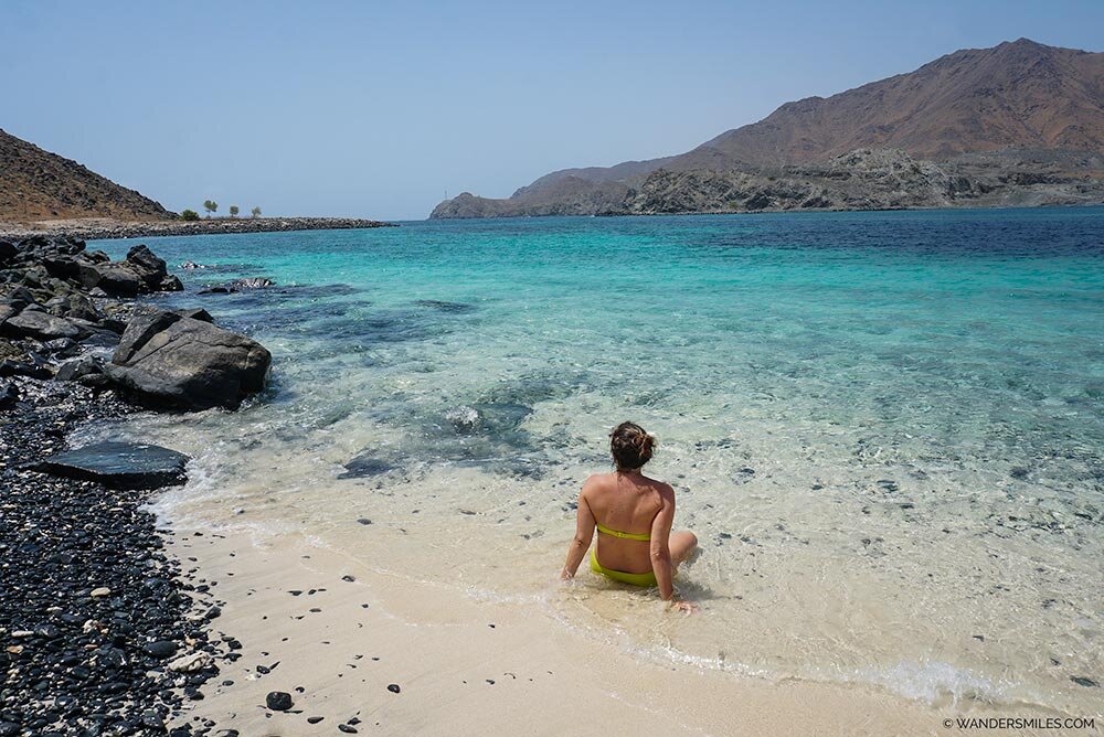 Espectacular playa en Shark Island Khor Fakkan. (Fuente externa)