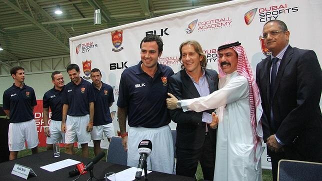 Presentación en Dubai de la Spanish Soccer School de Míchel Salgado en septiembre del año 2013. (Celia HK)