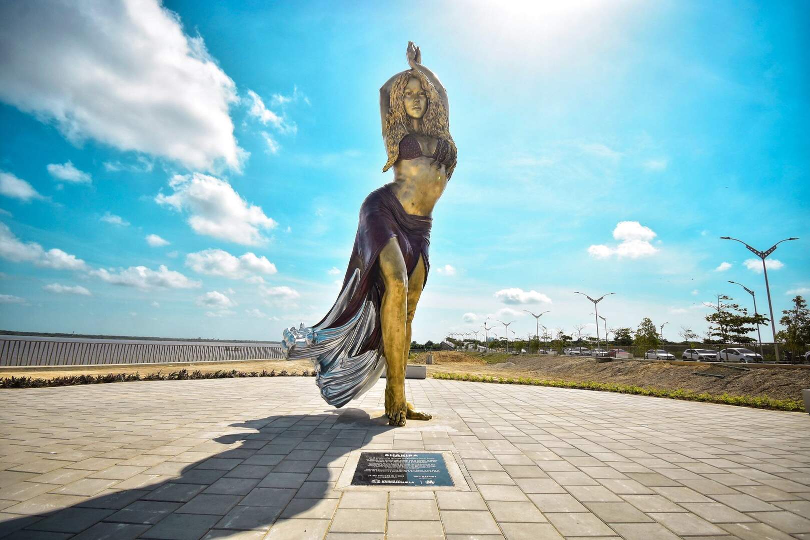 Estatua de Shakira en el malecón Barranquilla. (Fuente externa)