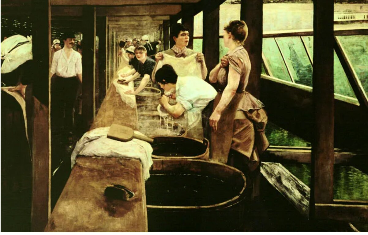 La obra 'Lavanderas del Sena'.