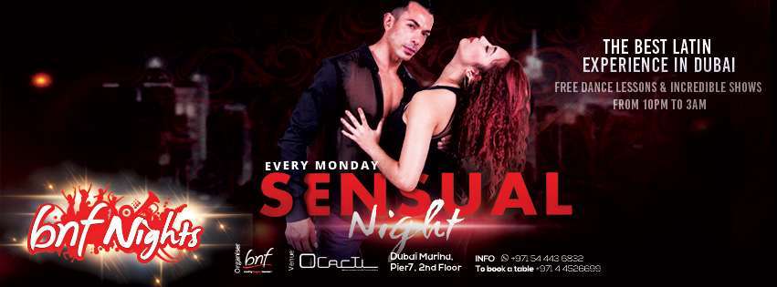 Flyer Sensual Night de bnf.