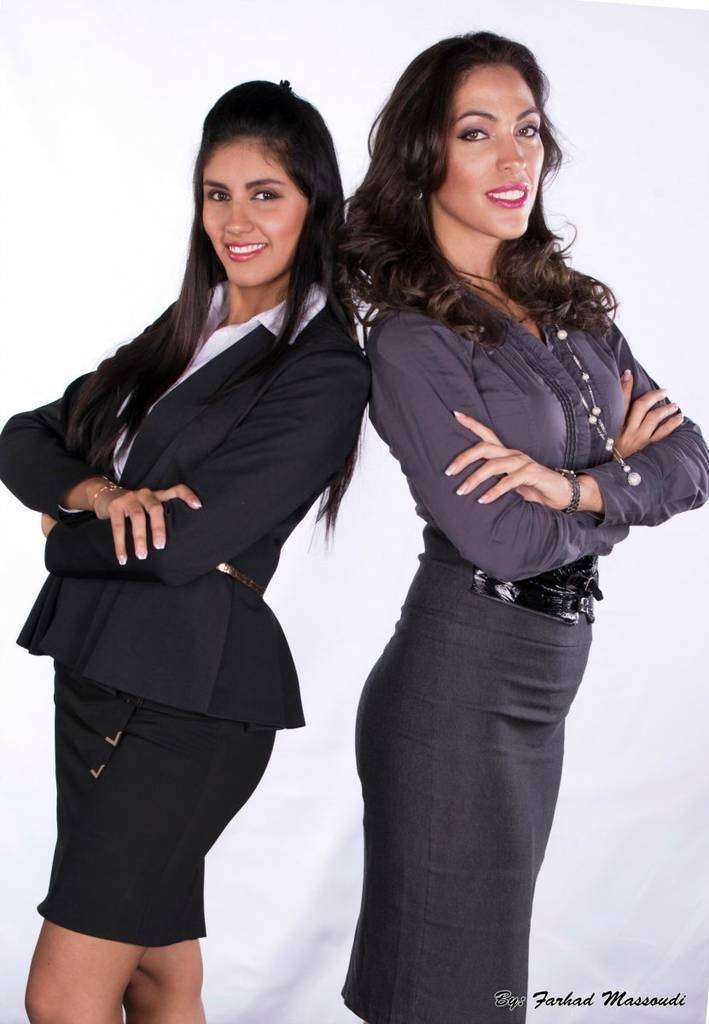 Ana María Rey y Lorena Serrano, organizadoras del certamen Miss Latina Middle East. (Farhad Massoudi)