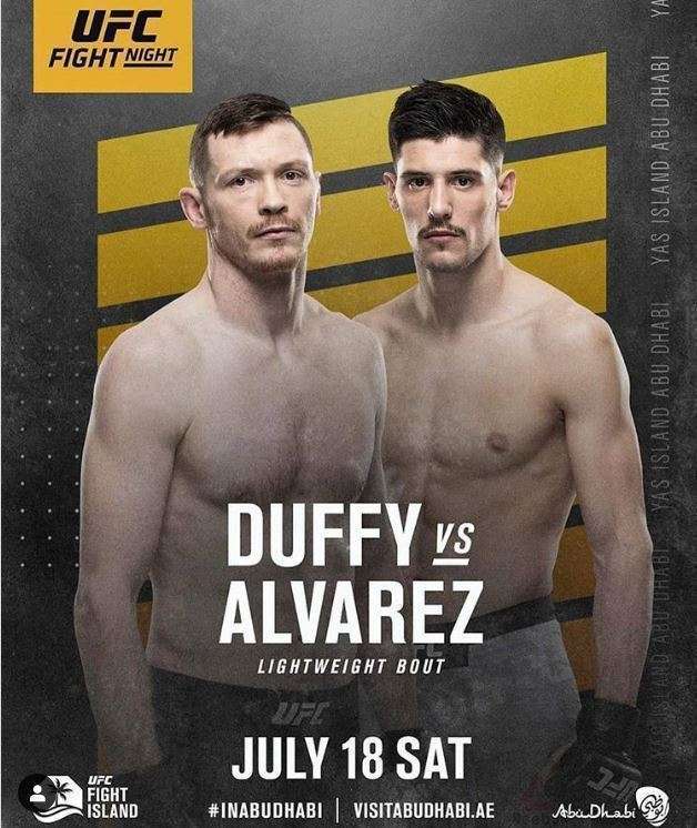 Flyer de la pelea del asturiano Joel Álvarez en la FC Fight Island de Abu Dhabi.