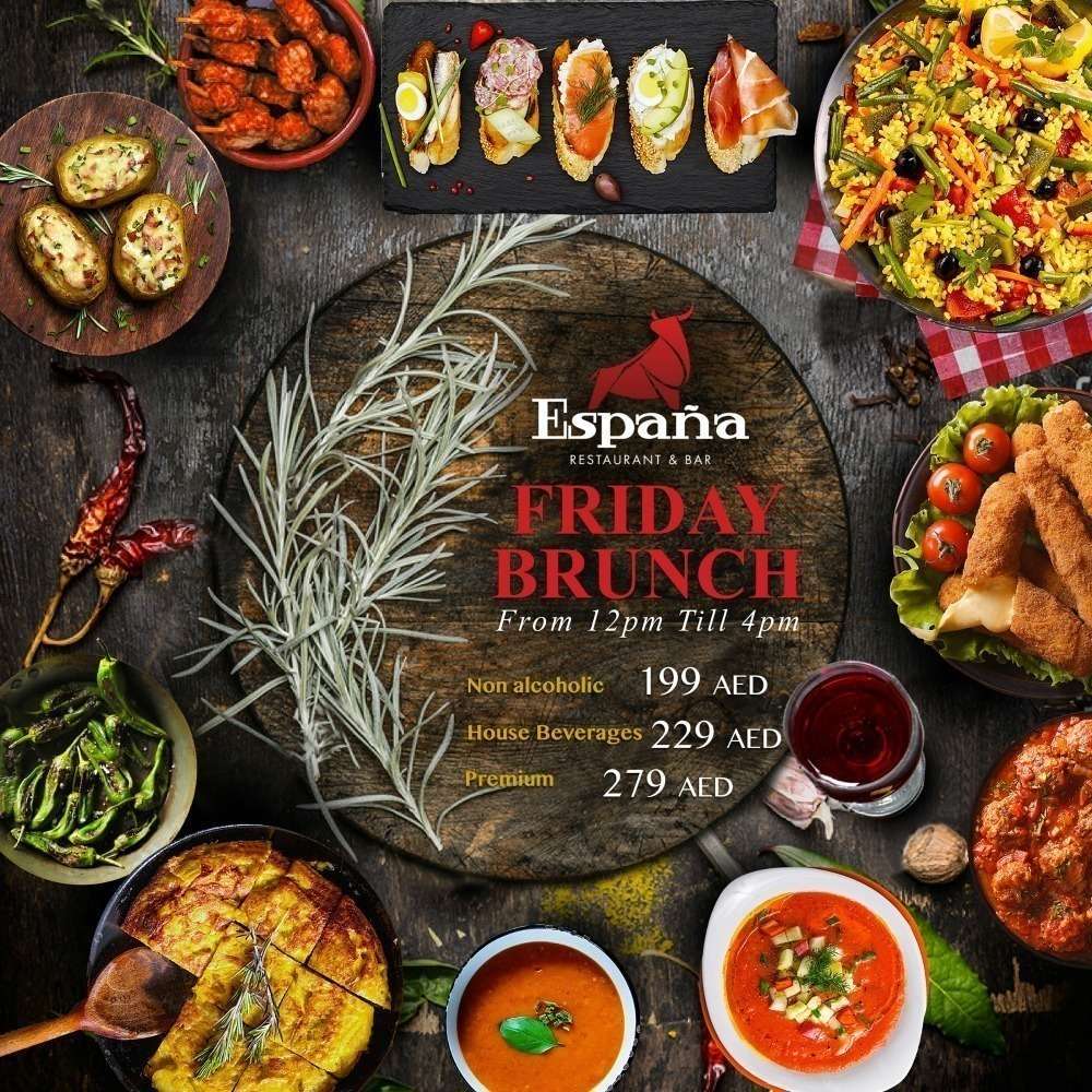 Flyer brunch restaurante España