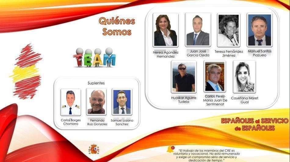Integrantes de la candidatura para el Consejo de Residentes Españoles en Qatar. 