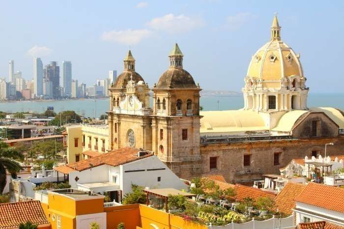 La ciudad vieja en Cartagena de Indias.