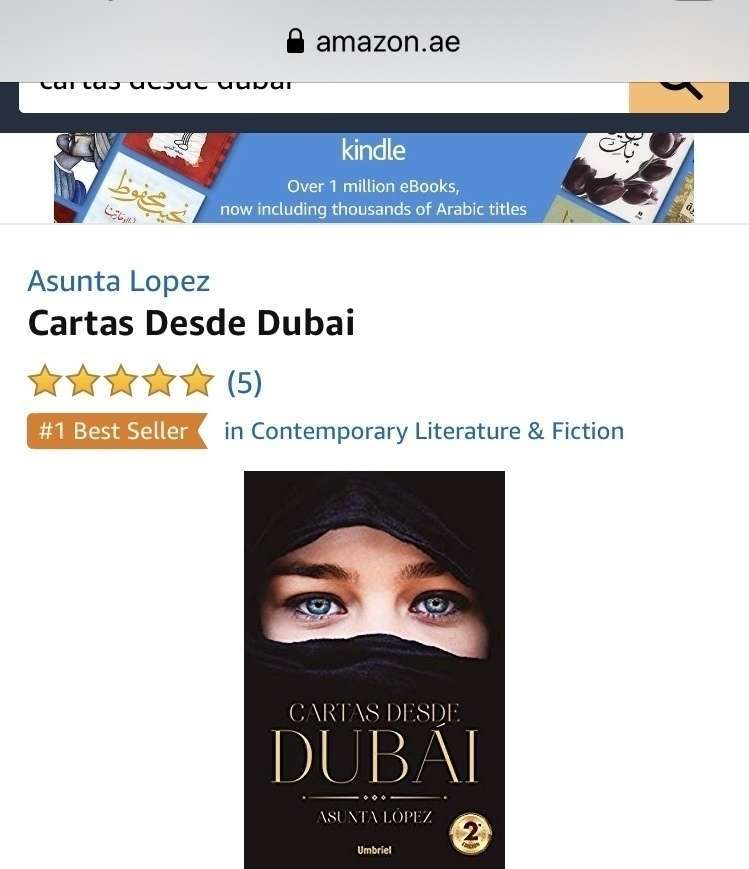Imagen que muestra el liderazgo de 'Cartas desde Dubai' en Amazon. Imagen que muestra el liderazgo de 'Cartas desde Dubai' en Amazon.