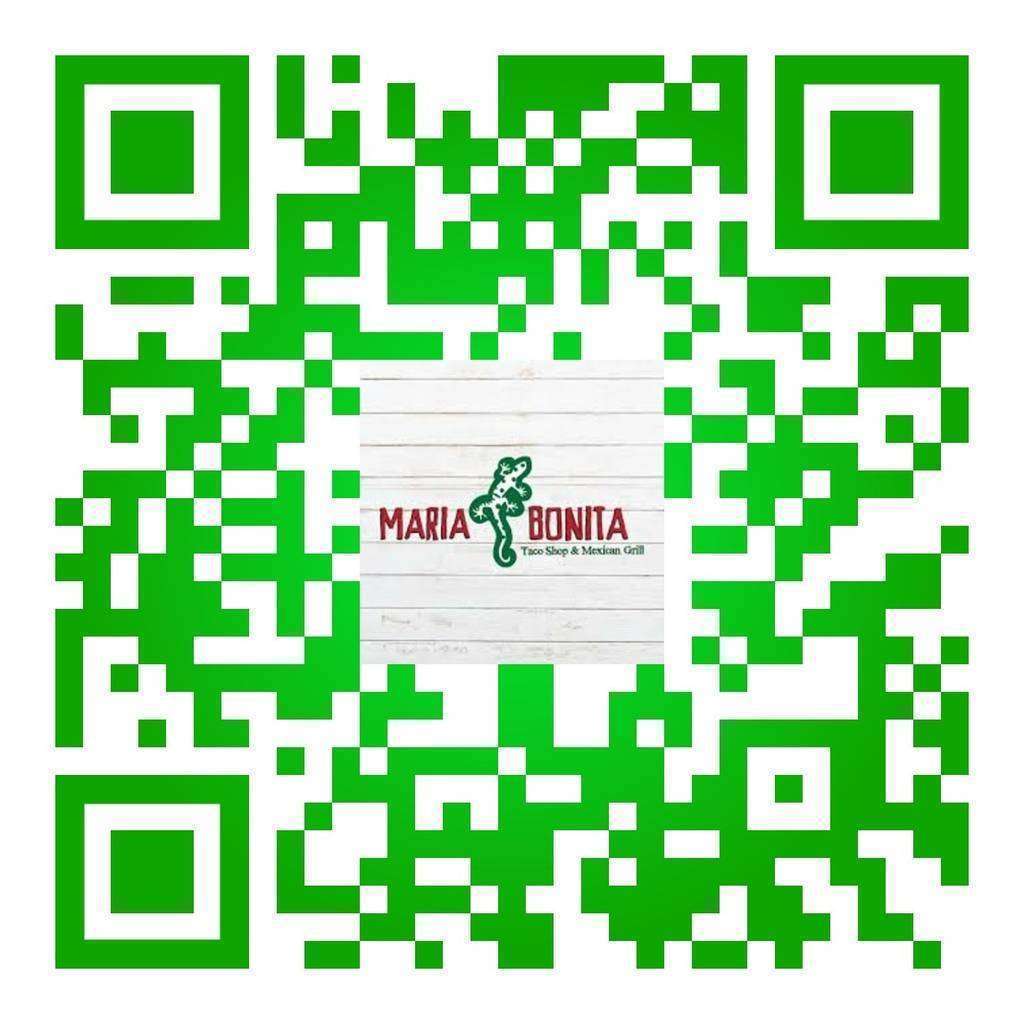 Código QR para descarga del menú del María Bonita. Código QR para descarga del menú del María Bonita.