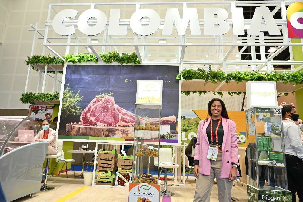 Tatiana Córdoba, representante de Procolombia en Emiratos Árabes en Gulfood 2021. (EL CORREO)