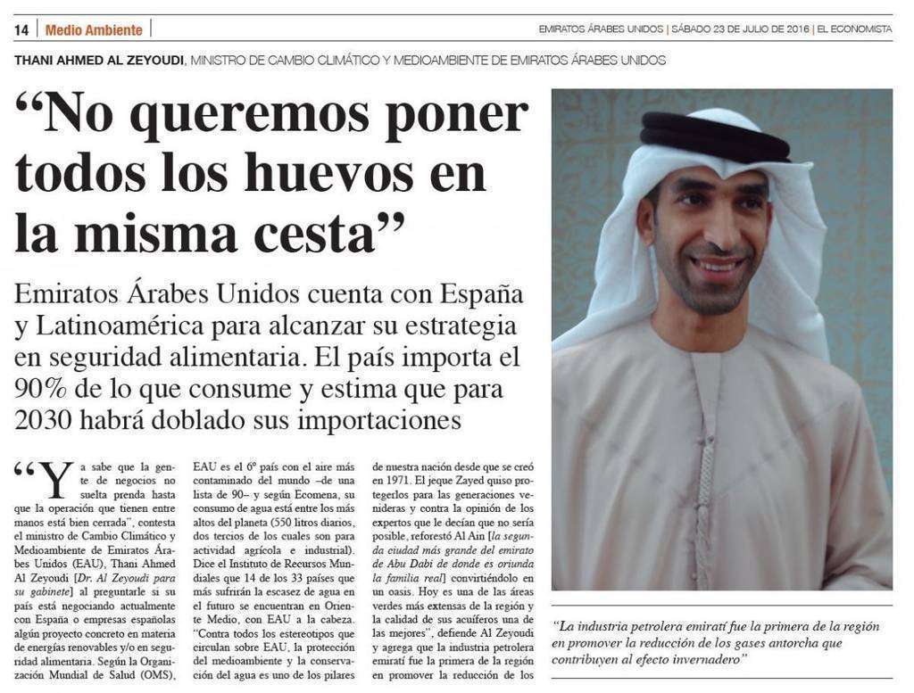 Entrevista a Thani Ahmed Al Zeyoudi.