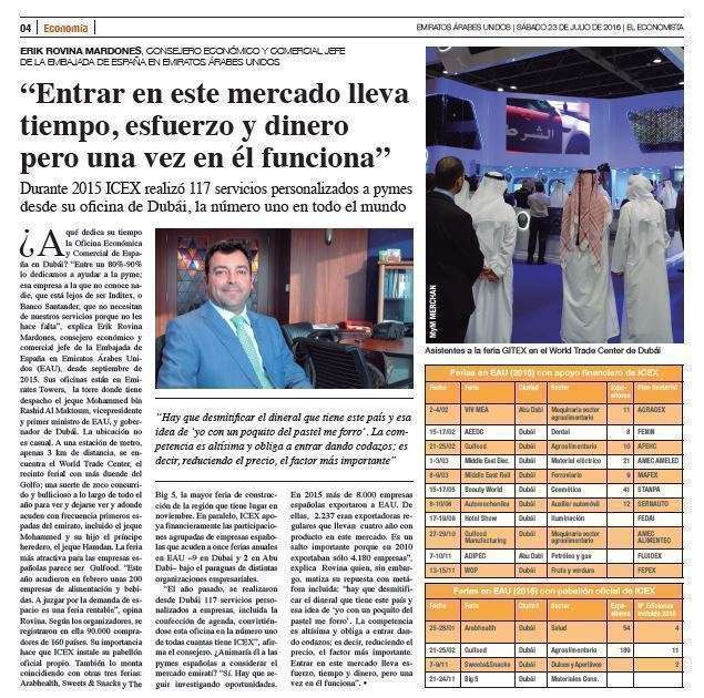 Erik Rovina, protagonista de la página 4 del suplemento.