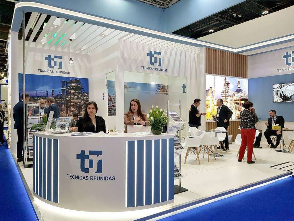 Stand de Técnicas Reunidas en ADIPEC 2019. (EL CORREO) Stand de Técnicas Reunidas en ADIPEC 2019. (EL CORREO)