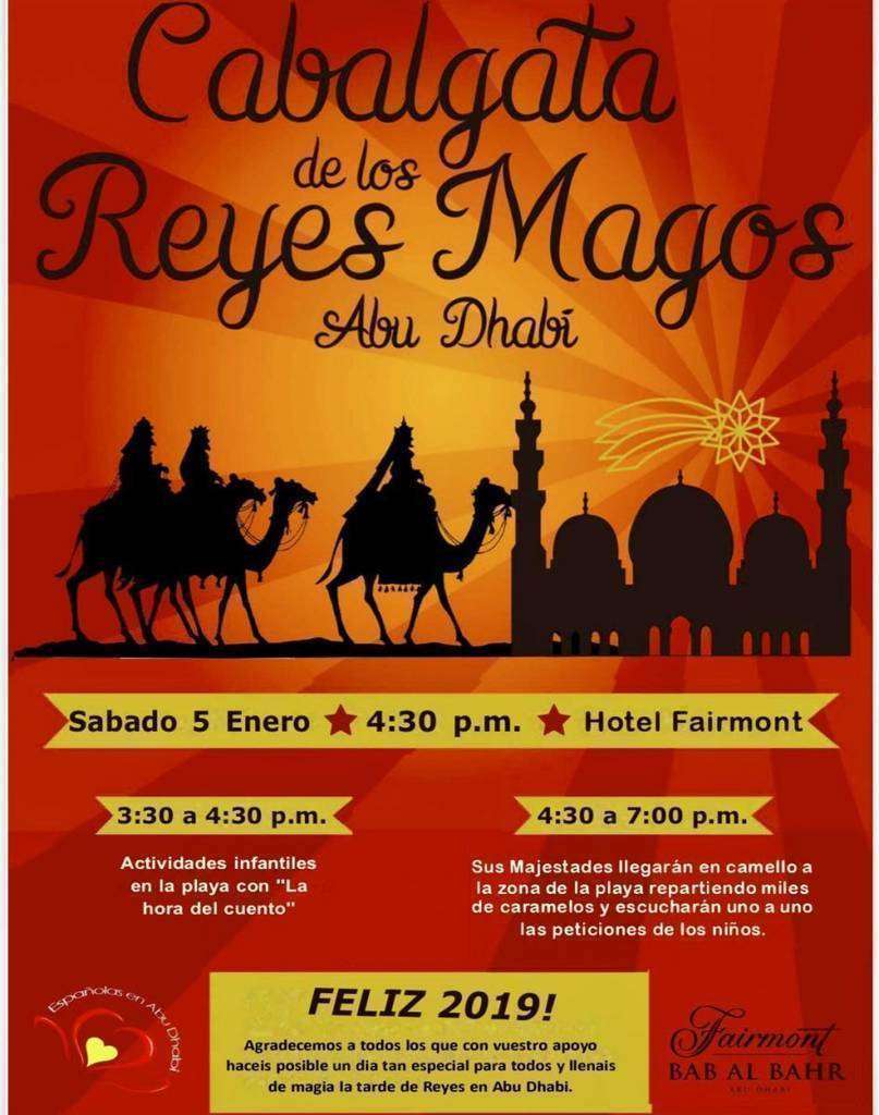 Flyer Cabalgata de Reyes Abu Dhabi 2019